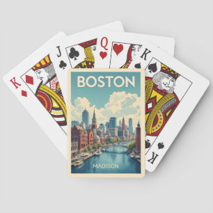 Baraja De Cartas Nombre personalizado Boston Massachusetts