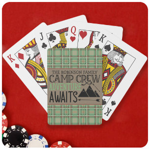Baraja De Cartas NOMBRE personalizado Cabina Camping Adventure