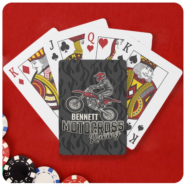 Baraja De Cartas NOMBRE personalizado Carreras Motocross de ciclism (Subido por el creador)