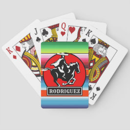 Baraja De Cartas NOMBRE Personalizado Carro Caballo Serape Español
