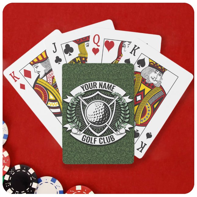 Baraja De Cartas NOMBRE personalizado Club de Golf Golf Club Turf C (Subido por el creador)