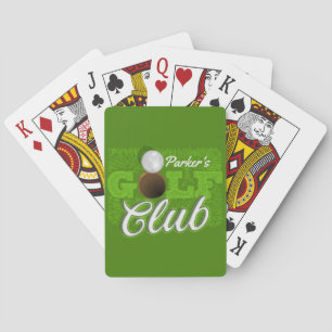Baraja De Cartas NOMBRE personalizado Club de Golf Golf Green
