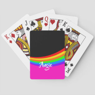 Baraja De Cartas Nombre personalizado con motivos de arco iris