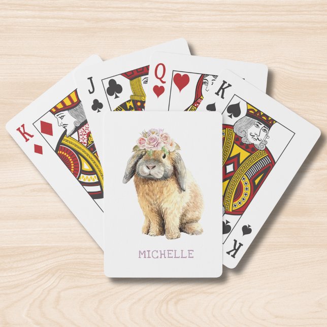 Baraja De Cartas Nombre personalizado de Conejo de Conejo de Conejo (Subido por el creador)