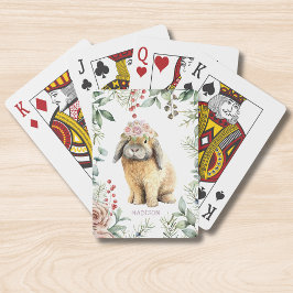 Baraja De Cartas Nombre personalizado de Conejo de Conejo de Conejo