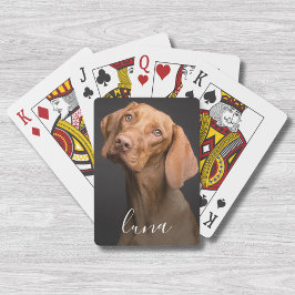 Baraja De Cartas Nombre personalizado de foto de perro mascota