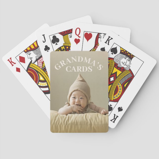 Baraja De Cartas Nombre personalizado de foto Personalizado| Sus ta (Reverso)