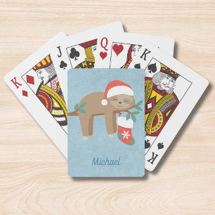Baraja De Cartas Nombre personalizado de la ranura de Navidades de
