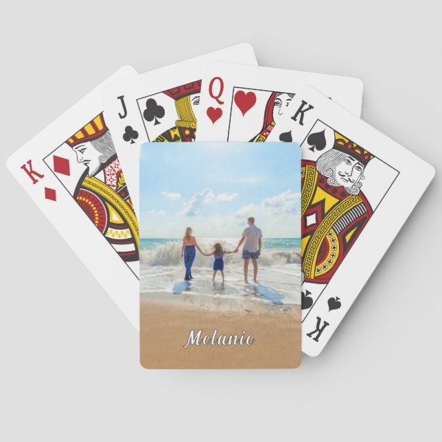 Baraja De Cartas Nombre personalizado de las tarjetas de reproducci (Reverso)