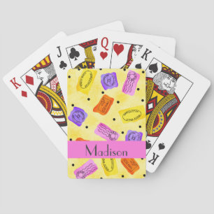 Baraja De Cartas Nombre personalizado de los sellos de pasaporte am