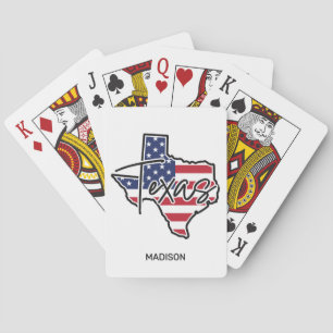 Baraja De Cartas Nombre personalizado de Texas