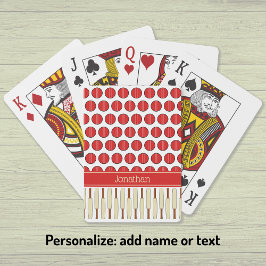 Baraja De Cartas Nombre personalizado del patrón de cricket