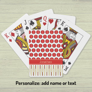 Baraja De Cartas Nombre personalizado del patrón de cricket