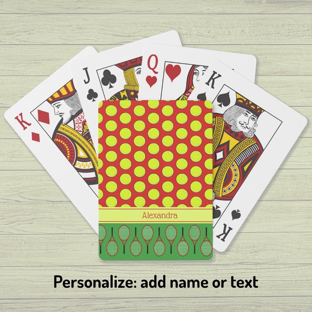 Baraja De Cartas Nombre personalizado del patrón de tenis (Subido por el creador)