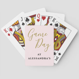 Baraja De Cartas Nombre personalizado divertido minimalista rosa pa
