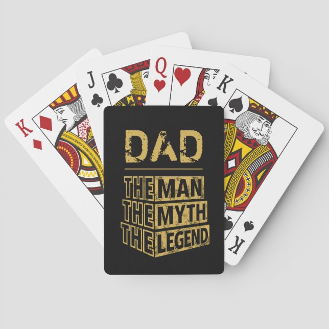 Baraja De Cartas Nombre Personalizado El Hombre El Mito La Leyenda (Reverso)
