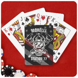 Baraja De Cartas NOMBRE personalizado Estación del Departamento de 