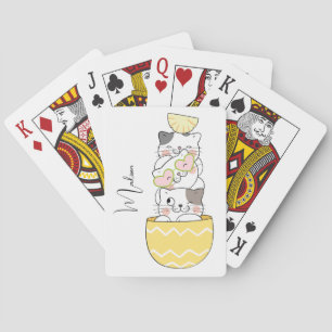 Baraja De Cartas Nombre personalizado gatitos lindos