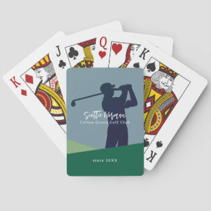 Baraja De Cartas Nombre personalizado Golfer Poker
