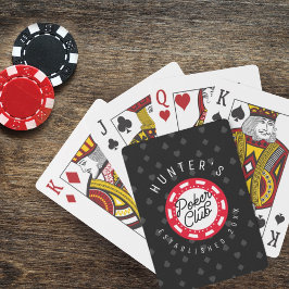 Baraja De Cartas Nombre personalizado Juego de Club de Poker Noche 