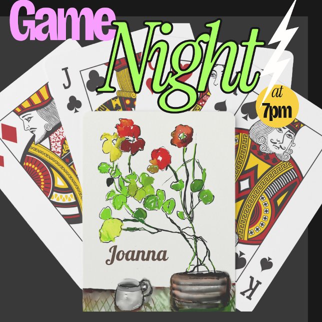 Baraja De Cartas ... Nombre personalizado Juegos de Arte Clásico (Personalized,  Nasturtium playing cards)