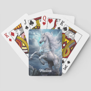 Baraja De Cartas Nombre personalizado lindo unicornio