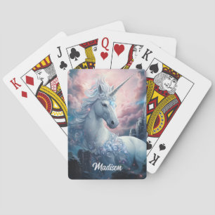 Baraja De Cartas Nombre personalizado lindo unicornio