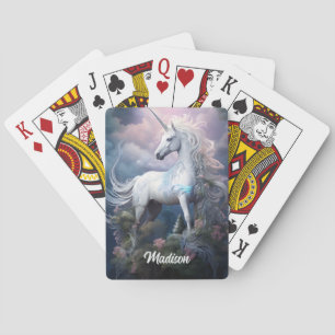 Baraja De Cartas Nombre personalizado lindo unicornio