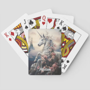 Baraja De Cartas Nombre personalizado lindo unicornio