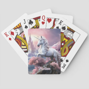 Baraja De Cartas Nombre personalizado lindo unicornio