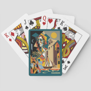 Baraja De Cartas Nombre personalizado Málaga cubista