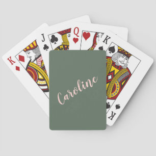 Baraja De Cartas Nombre personalizado minimalista en caligrafía ver