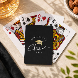 Baraja De Cartas Nombre personalizado moderno graduación Script Ten