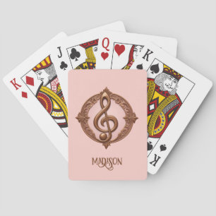 Baraja De Cartas Nombre personalizado Nota de limpieza musical
