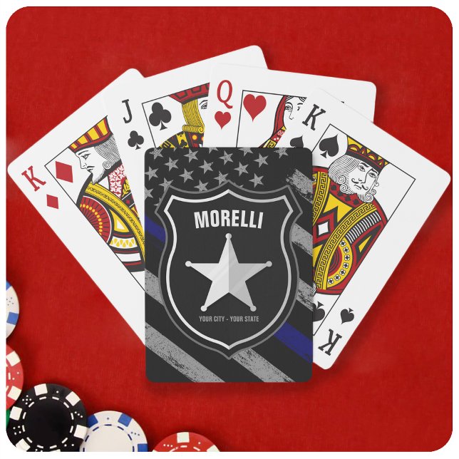 Baraja De Cartas NOMBRE Personalizado Oficial de Policía Sheriff Co (Subido por el creador)