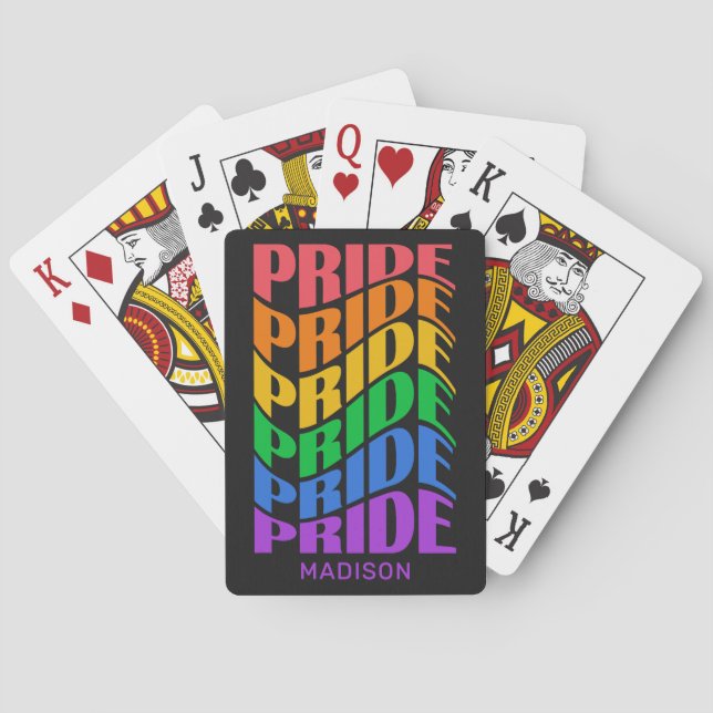 Baraja De Cartas Nombre Personalizado Orgullo (Reverso)