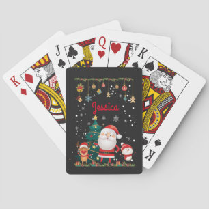 Baraja De Cartas Nombre Personalizado Para Su Hijo, Navidades De Sa