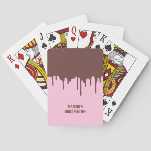 Baraja De Cartas Nombre personalizado Perforación de chocolate