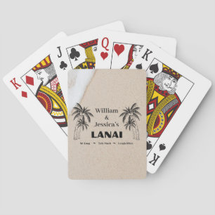 Baraja De Cartas Nombre personalizado Personalizado Lanai Tropical 