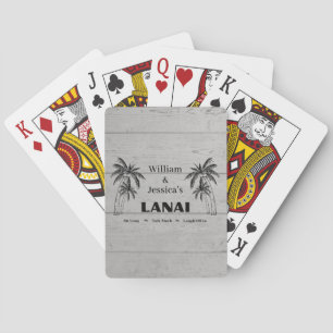 Baraja De Cartas Nombre personalizado Personalizado Lanai Tropical 