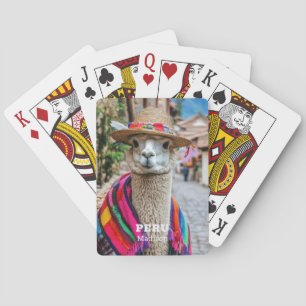 Baraja De Cartas Nombre personalizado Perú Llama