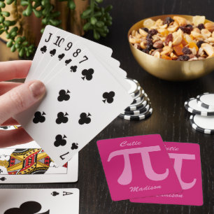 Baraja De Cartas Nombre personalizado Pi / Cutie Pie