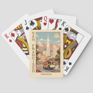 Baraja De Cartas Nombre personalizado Retro San Francisco