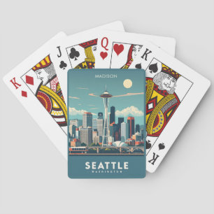 Baraja De Cartas Nombre personalizado Seattle Washington