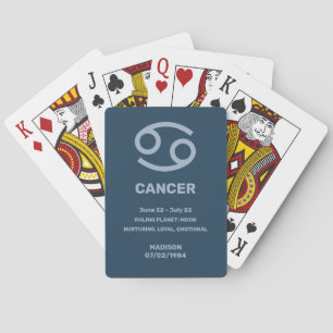 Baraja De Cartas Nombre personalizado / Texto Cáncer de Rótulo Zodi