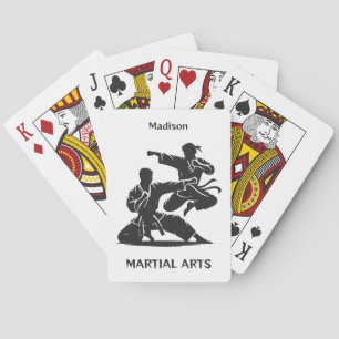 Baraja De Cartas Nombre personalizado, texto y color artes marciale