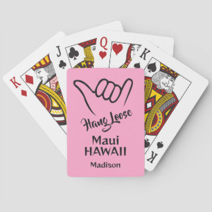 Baraja De Cartas Nombre personalizado, ubicación y color Shaka