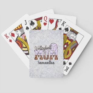 Baraja De Cartas Nombre personalizado Voleibol Mom   Día de la Madr