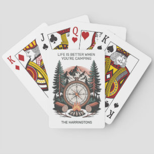 Baraja De Cartas Nombre personalizado y camping de texto