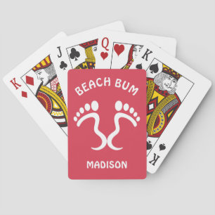Baraja De Cartas Nombre personalizado y color de la barra de playa